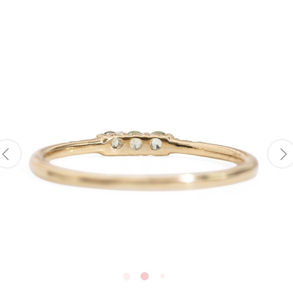 Jennie Kwon - Three Green Sapphire Equilibrium Ring (like new) - Picture 3 of 13